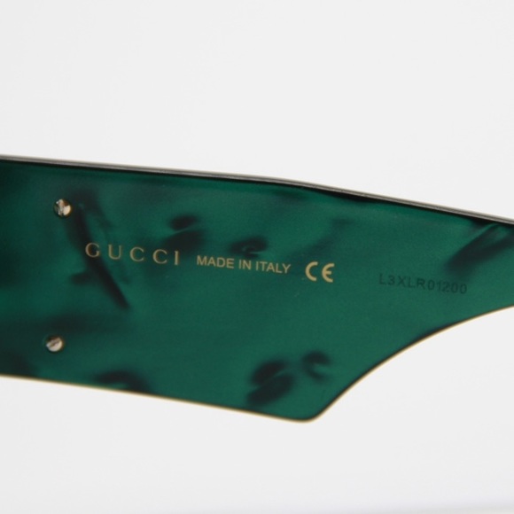 NEW GUCCI GG0956S 001 BLACK GREEN WOMEN’S SUNGLASSES - Picture 12 of 14